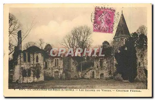 Ansichtskarte AK Les ruines du Vivier Chateau Feodal environs de Chaumes en Brie