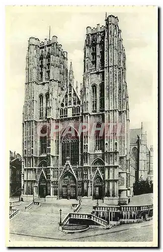 Moderne Karte Bruxelles Eglise des SS Michel et Gudule