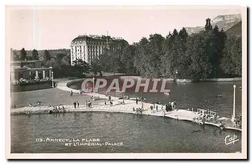 Cartes postales moderne Annecy La plage et l'Imperial Palace