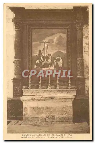 Cartes postales Eglise Abbatiale de St Savin Autel du 11eme et retable