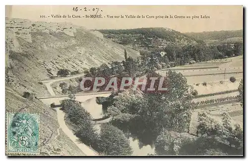 Cartes postales Vallee de Cure St More  vue prise de la Grotte au pere Leleu