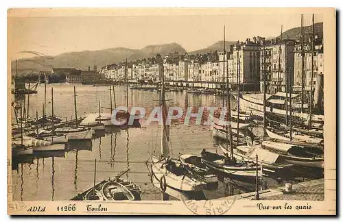 Cartes postales Toulon vue sur les quais Bateaux