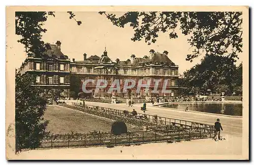 Cartes postales Paris Jardin du Luxembourg et palais du Senat