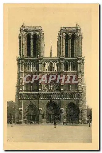 Cartes postales Paris Notre Dame Facade Ouest