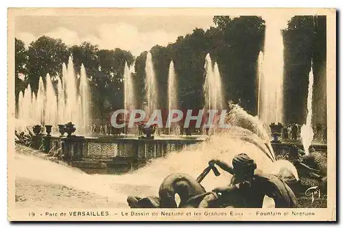 Cartes postales Parc de Versailles Le Bassin de Neptune et les Grandes Eaux