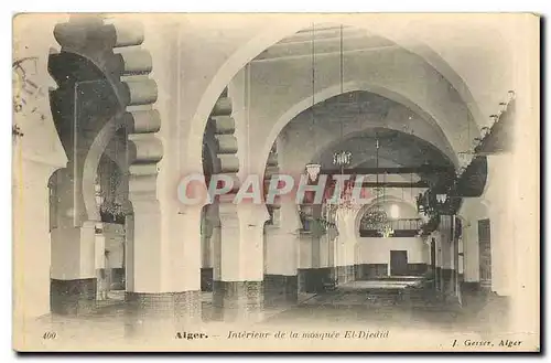 Ansichtskarte AK Alger Interieur de la Mosquee El Djeddid