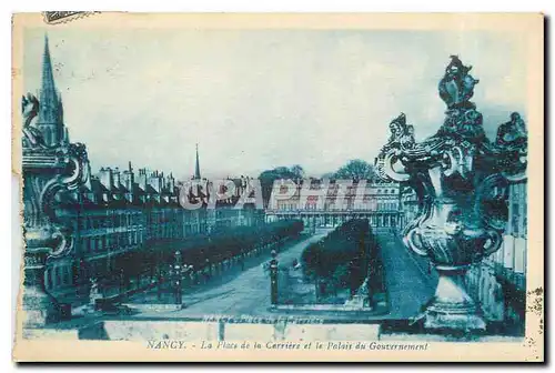 Cartes postales Nancy La Place de la Carriere et le Palais du Gouvernement