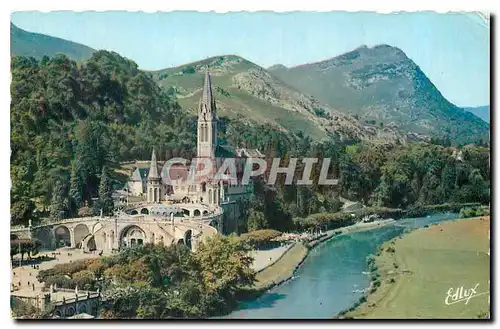 Cartes postales moderne Lourdes La Basilique et le Gave