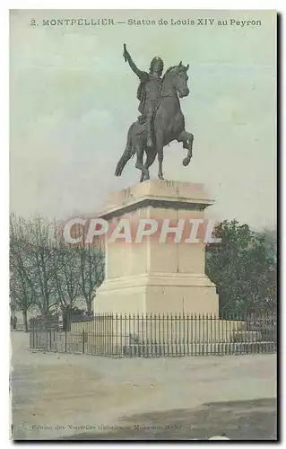 Ansichtskarte AK Montpellier Statue de Louis XIV au Peyron