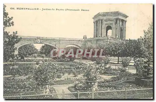 Cartes postales Montpellier Jardins du Peyrou Promenade Basse