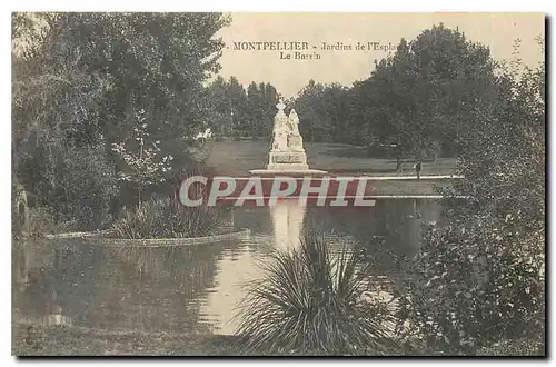 Ansichtskarte AK Montpellier Jardins de l'Esplanade Le Bassin