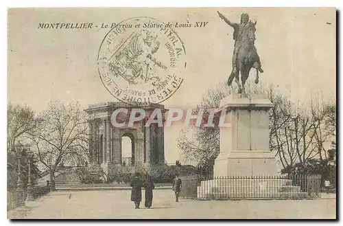 Ansichtskarte AK Montpellier Le Peyrou et Statue de Louis XIV