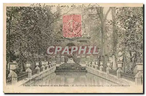 Cartes postales Paris Ses Squares et ses Jardins