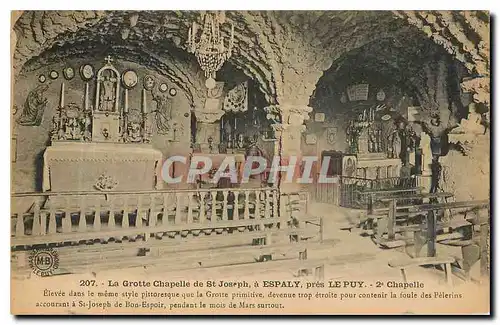Cartes postales La Grotte Chapelle de St Joseph a Espaly pres Le Puy Chapelle