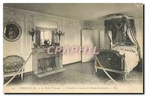 Cartes postales Versailles Le Petit Trianon Chambre a coucher de Marie Antoinette