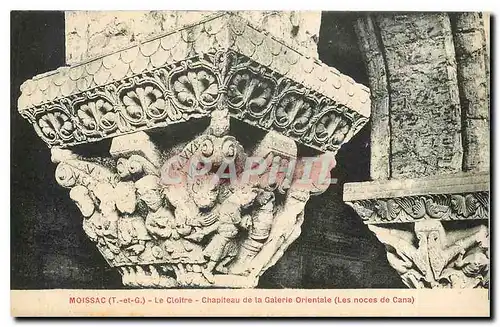 Cartes postales Moissac T et G Le Cloitre Chapiteau de la Galerie Orientale Les Noces de Cana
