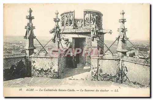 Ansichtskarte AK Albi La Cathedrale Sainte Cecile Le Sommet du clocher