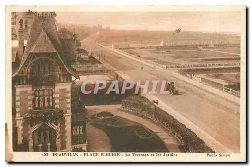 Cartes postales Deauville Plage Fleurie La Terrasse et les Jardins