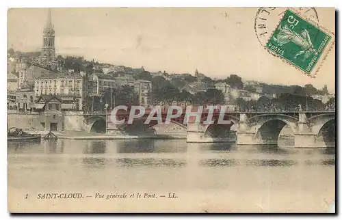 Ansichtskarte AK Saint Cloud Vue generale et le Pont