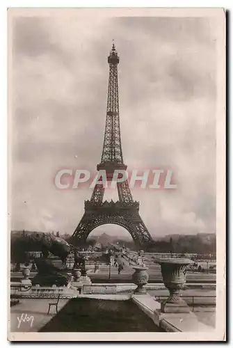 Ansichtskarte AK Paris La Tour Eiffel et les Jardins du Trocadero