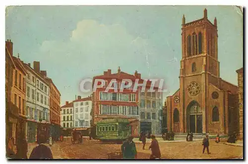 Cartes postales Roanne Loire Eglise St Etienne Place du Palais de Justice