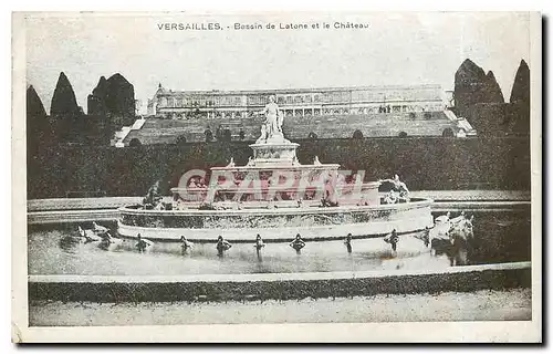 Cartes postales Versailles Bessin de Latone et le Chateau