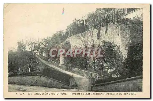 Cartes postales Angouleme Historisque Rempart de l'Est Aniennce fortification du XII
