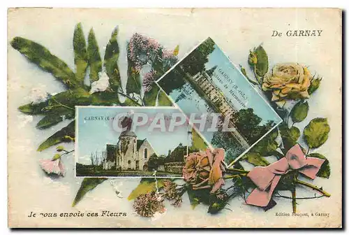 Cartes postales De Garnay Je nous envoie ces Fleurs