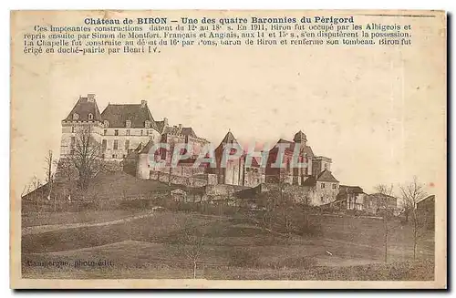 Ansichtskarte AK Chateau de Biron Une des quatre Baronnies du Perigord