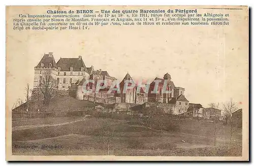 Cartes postales Chateau de Biron Une des quatre Baronnies du Perigord