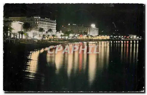 Cartes postales moderne Cannes La Croisette la nuit