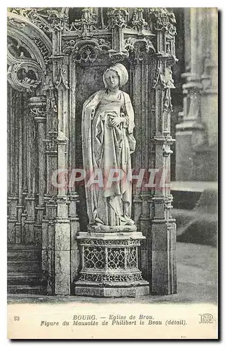 Ansichtskarte AK Bourg Eglise de Brou Figure du Mausolee de Philibert le Beau