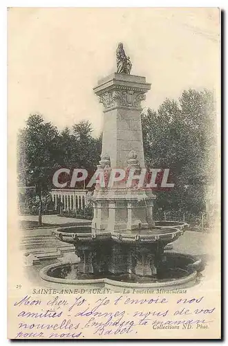 Cartes postales Sainte Anne d'Auray La Fontaine Miraculeuse