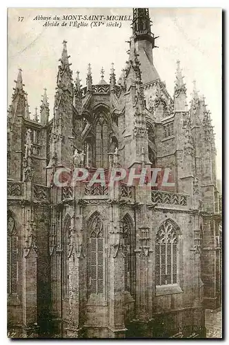 Cartes postales Abbaye du Mont Saint Michel Abside de l'Eglise