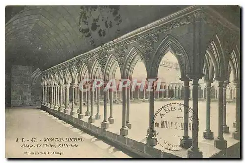 Cartes postales Mont St Michel Abbaye Le Cloitre