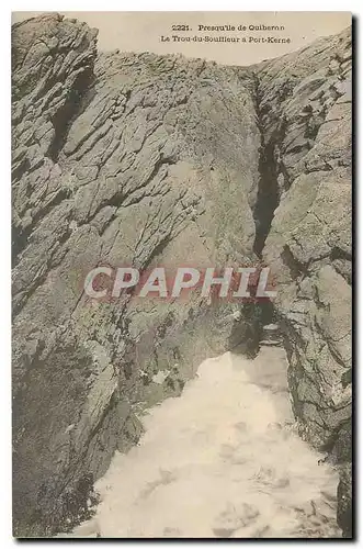 Ansichtskarte AK Presqu'ile de Quiberon Le Trou du Souffleur a Port Kerne