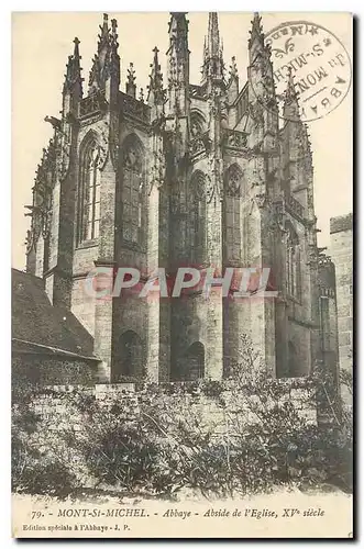 Cartes postales Mont St Michel Abbaye Abside de l'Eglise