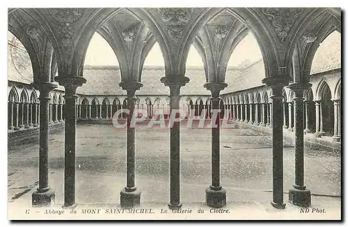 Ansichtskarte AK Abbaye du Mont Saint Michel La Galerie du Cloitre