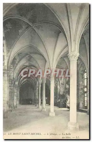 Cartes postales Le Mont Saint Michel L'Abbaye La Salle des Botes