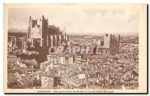 Cartes postales Narbonne Vue panoramique sur St Just et l'Ancien Palais Episcopal