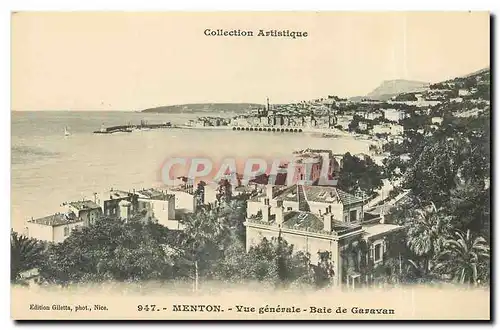 Ansichtskarte AK Menton Vue generale Baie de Garavan