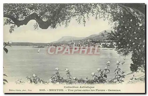 Ansichtskarte AK Menton Vue prise entre les Fleurs Garavan