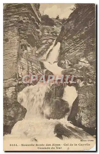 Ansichtskarte AK Nouvelle Route des Alpes Col de la Cayolle Cascade du Var