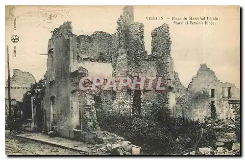 Cartes postales Verdun Place du Marechal Petain Militaria