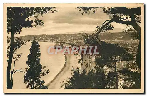 Cartes postales Cote d'Azur Nice Alpes Maritimes Vue generale et Baie des Anges