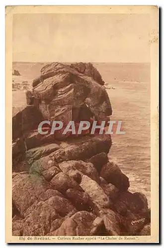 Cartes postales Ile de Brehat Curieux Rocher appele La Chaise de Renan