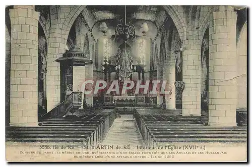 Ansichtskarte AK Ile de Re St Martin de Re Interieur de l'Eglise