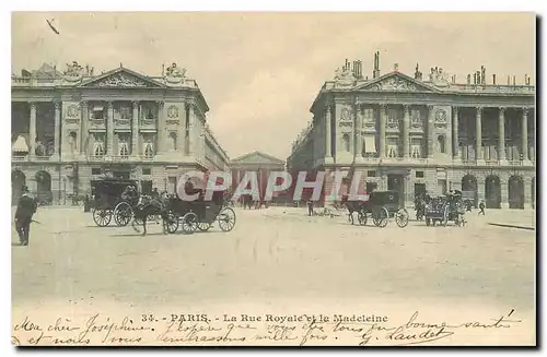 Cartes postales Paris La Rue Royale et la Madeleine
