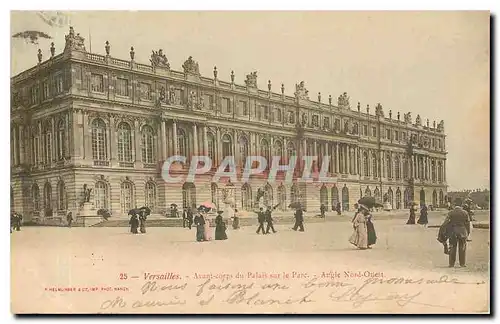 Ansichtskarte AK Versailles Avant corps du Palais sur le Parc Angle Nord Ouest