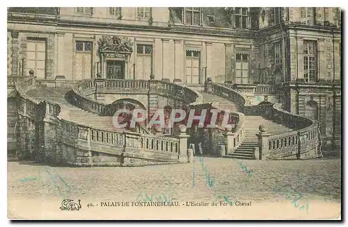 Ansichtskarte AK Palais de Fontainebleau L'Escalier du Fer a Cheval